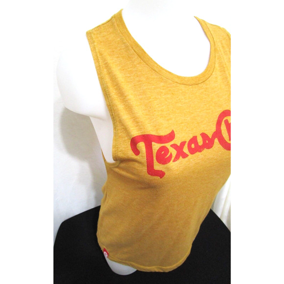 Texas Chica Topo Chico Parody Sleeveless Yellow Tank T Shirt Women S - Picture 2 of 5